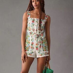 Farm Rio Tropical Romance Romper, Medium NWT